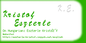 kristof eszterle business card